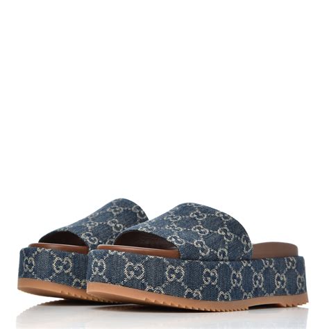 gucci sandals size 9|Gucci denim sandals.